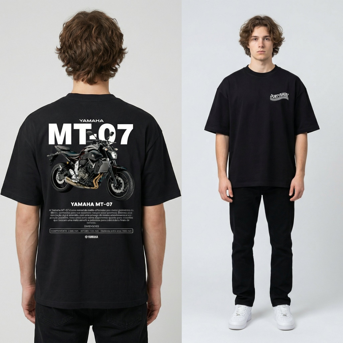 Streetwear Brand Shirts - Футболка Yamaha MT-07 в стиле Naked