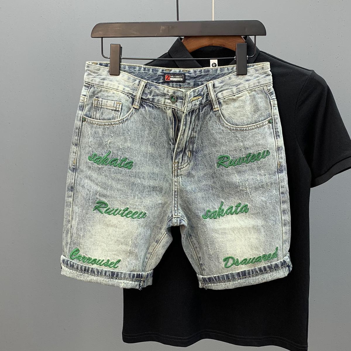 Streetwear Brand Jorts - Модные брендовые узкие джинсовые шорты с
