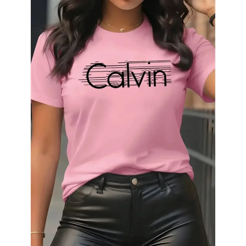 Streetwear Brand Shirts - Calvin женская футболка для отдыха, модные